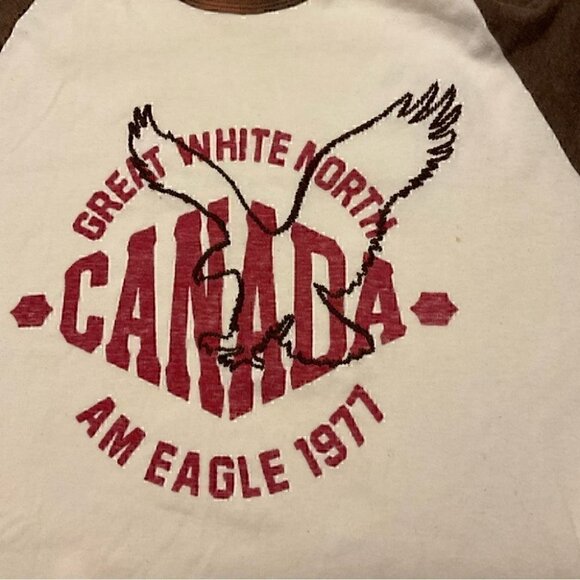 Vintage  2000s American Eagle Raglan Mens Shirt - Picture 2 of 5